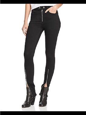 Rag& Bone  moto  black jeans great condition size 24
